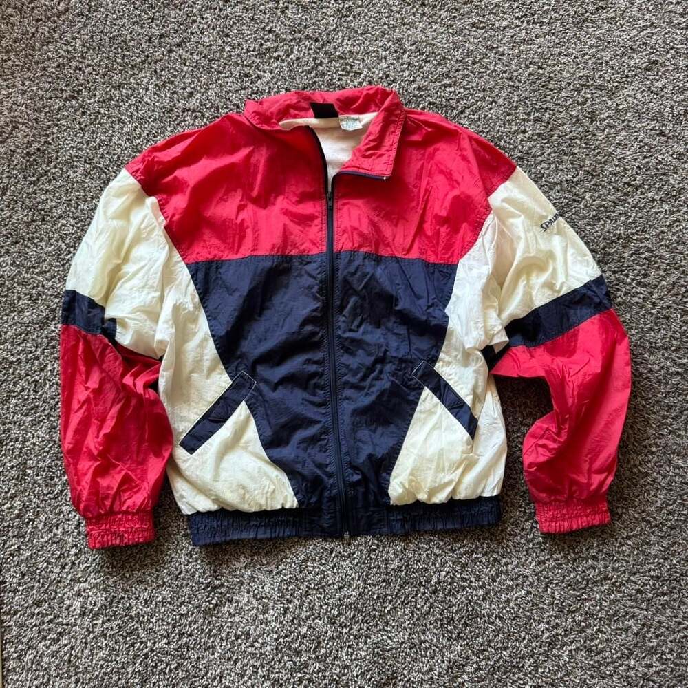 Spalding Vintage Colorblock Nylon Windbreaker Jacket